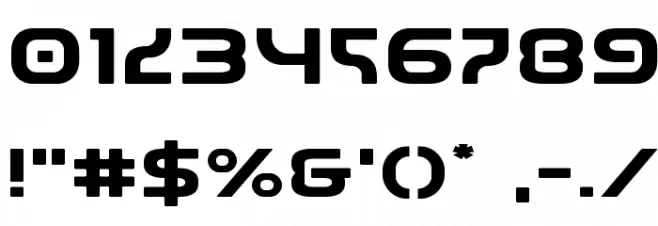 Universal Jack Expanded Font OTHER CHARS