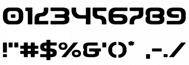 Universal Jack Expanded Font OTHER CHARS