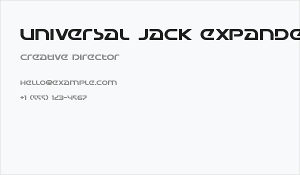 Universal Jack Expanded Business Card