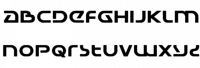 Universal Jack Expanded Schriftart Kleinbuchstaben
