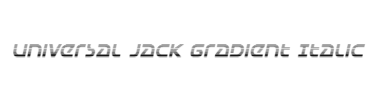 Universal Jack Gradient Italic  フリーフォントのダウンロード
