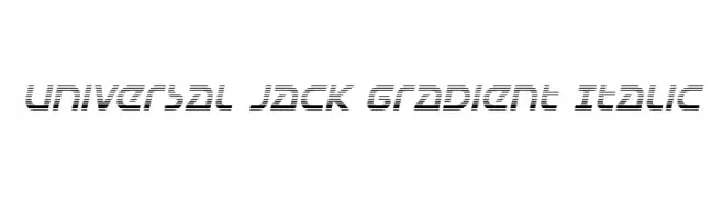 Universal Jack Gradient Italic  नि: शुल्क फ़ॉन्ट्स डाउनलोड
