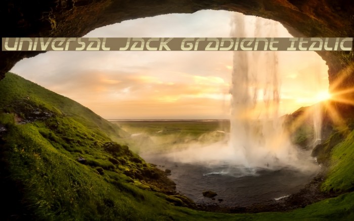 Universal Jack Gradient Italic Font examples