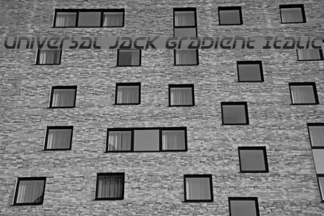 Universal Jack Gradient Italic Font examples