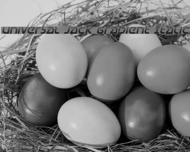 Universal Jack Gradient Italic Font examples