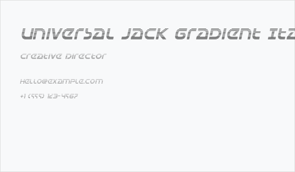 Universal Jack Gradient Italic Business Card