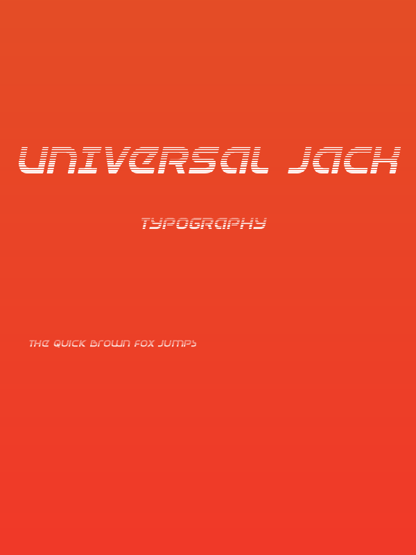 Universal Jack Gradient Italic Poster