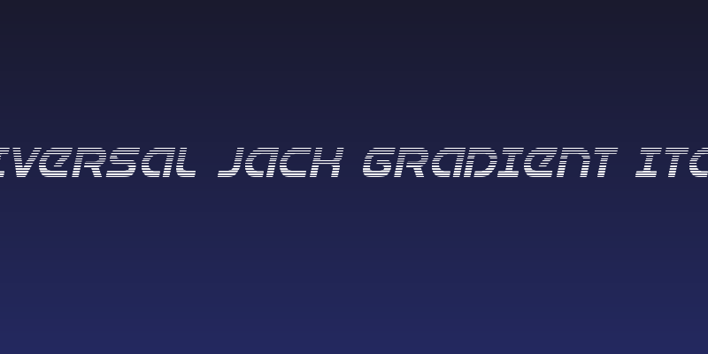 Universal Jack Gradient Italic Social Header