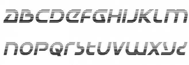 Universal Jack Gradient Italic Font LOWERCASE