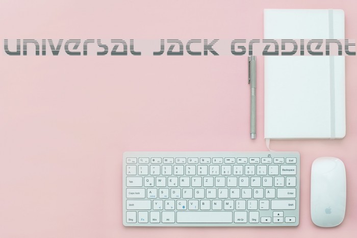 Universal Jack Gradient Шрифта examples