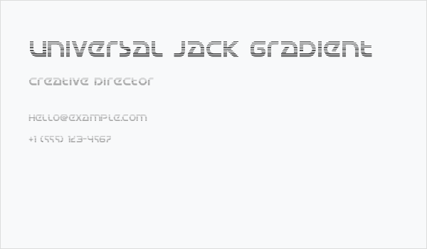 Universal Jack Gradient Business Card