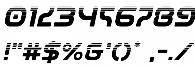 Universal Jack Halftone Italic Font OTHER CHARS