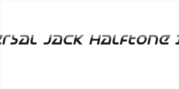 Universal Jack Halftone Italic Logo