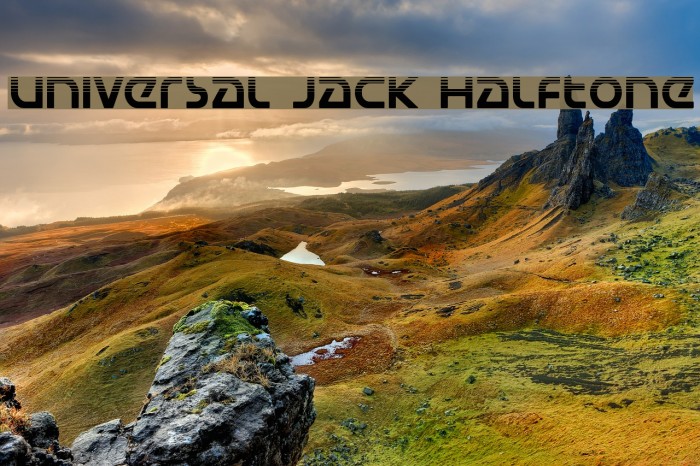 Universal Jack Halftone Font examples