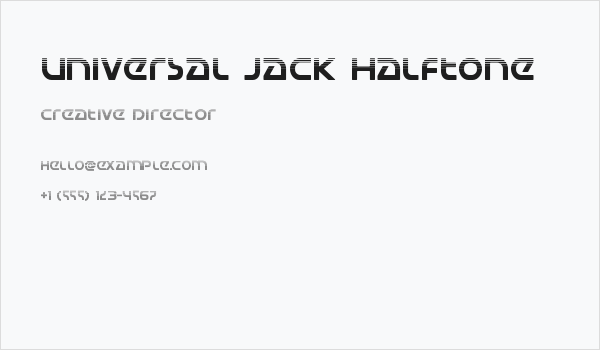 Universal Jack Halftone Business Card