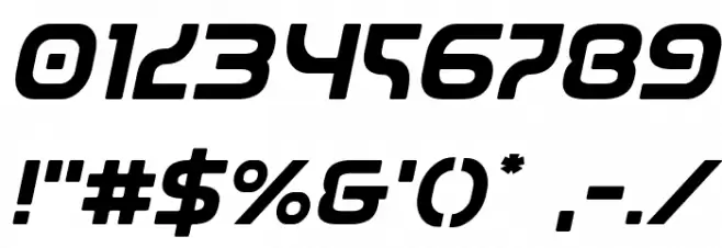 Universal Jack Italic Font OTHER CHARS