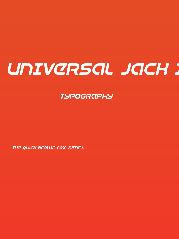 Universal Jack Italic Poster