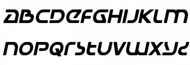 Universal Jack Italic फ़ॉन्ट लोअरकेस