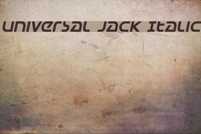 Universal Jack Italic フォント examples