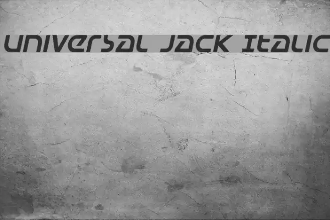 Universal Jack Italic フォント examples