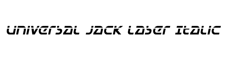 Universal Jack Laser Italic Fonte