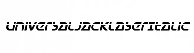 Universal Jack Laser Italic  Скачать бесплатные шрифты
