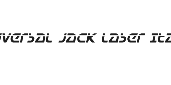 Universal Jack Laser Italic Logo