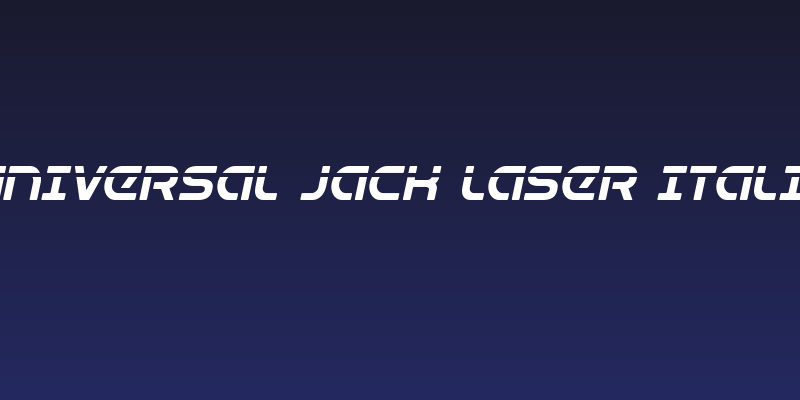 Universal Jack Laser Italic Social Header