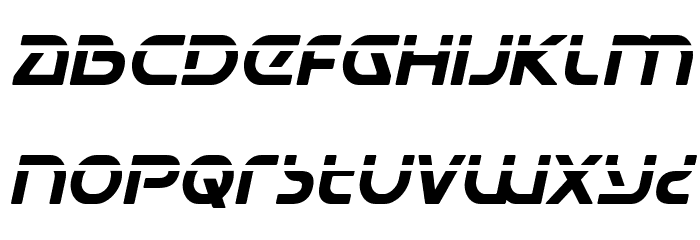 Universal Jack Laser Italic Font LOWERCASE