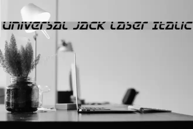 Universal Jack Laser Italic Font examples