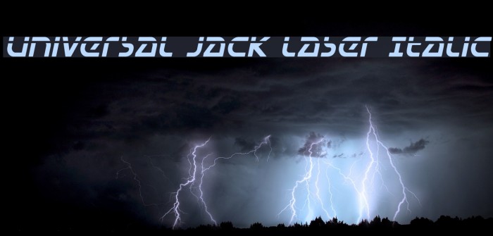 Universal Jack Laser Italic Font examples