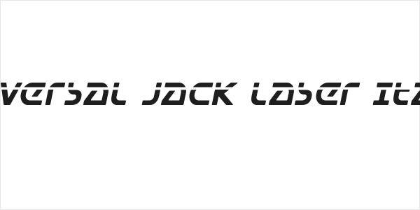 Universal Jack Laser Italic Logo