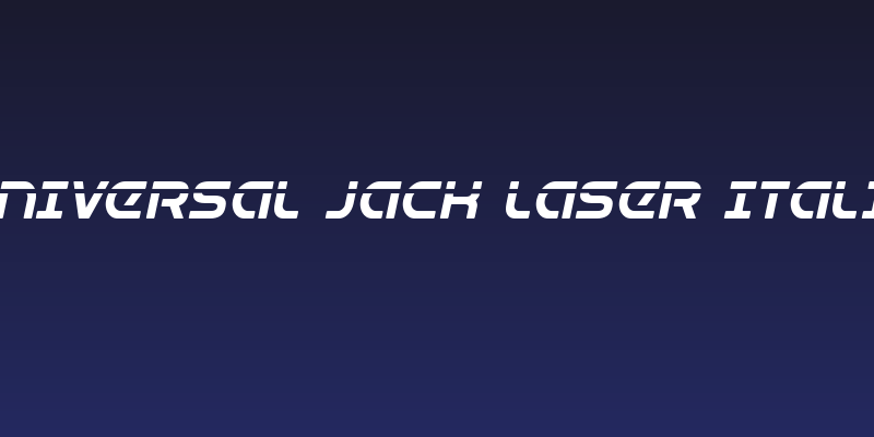 Universal Jack Laser Italic Social Header