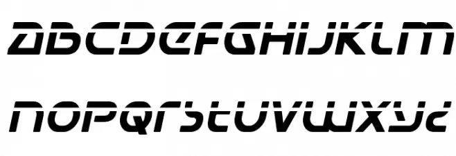Universal Jack Laser Italic फ़ॉन्ट लोअरकेस