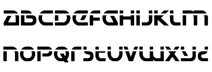 Universal Jack Laser Font LOWERCASE