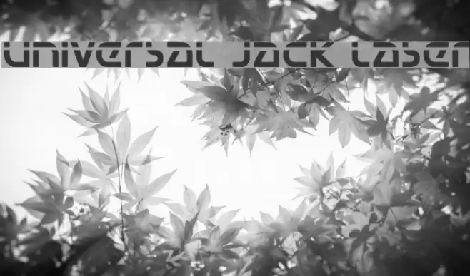 Universal Jack Laser Font examples