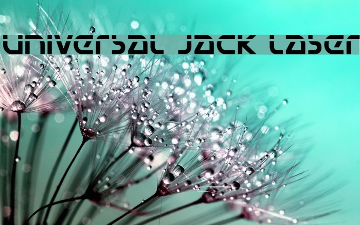 Universal Jack Laser Font examples