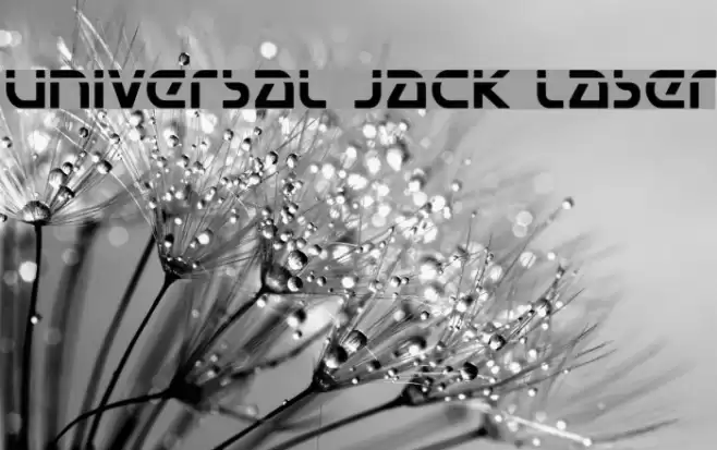 Universal Jack Laser Font examples