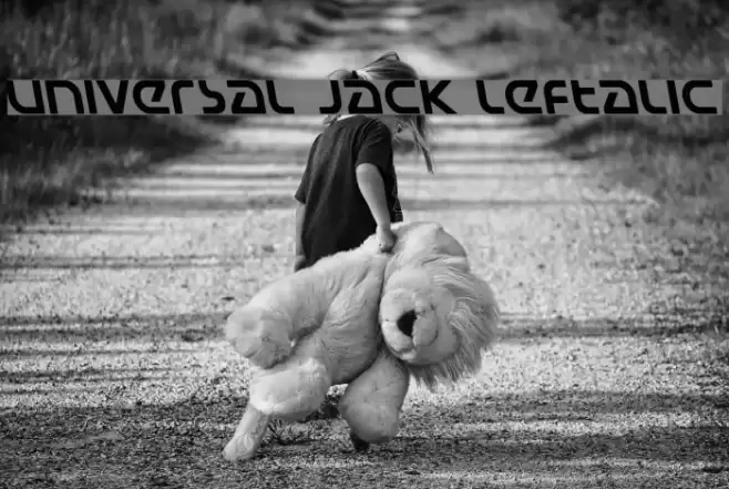 Universal Jack Leftalic Font examples