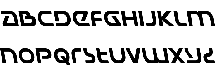 Universal Jack Leftalic Font LOWERCASE