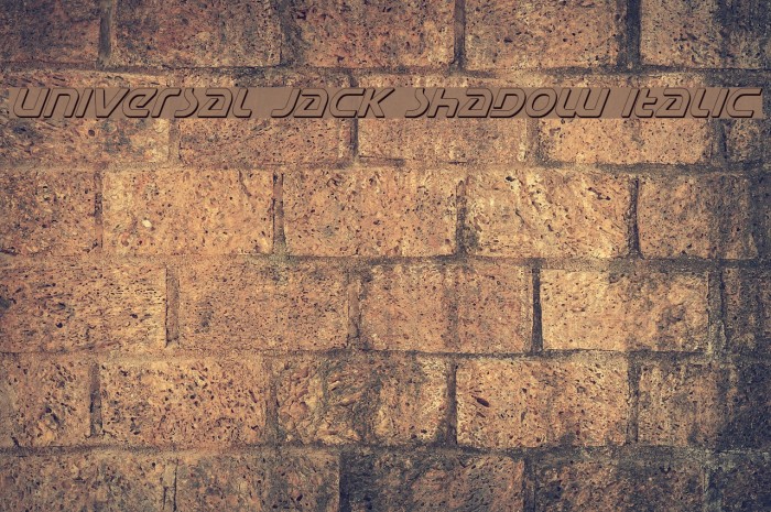 Universal Jack Shadow Italic フォント examples