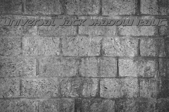 Universal Jack Shadow Italic フォント examples