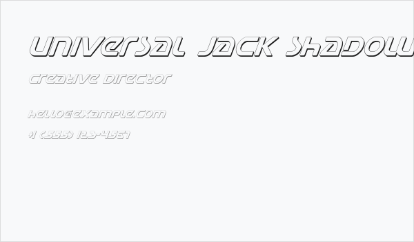 Universal Jack Shadow Italic Business Card
