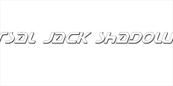 Universal Jack Shadow Italic Logo