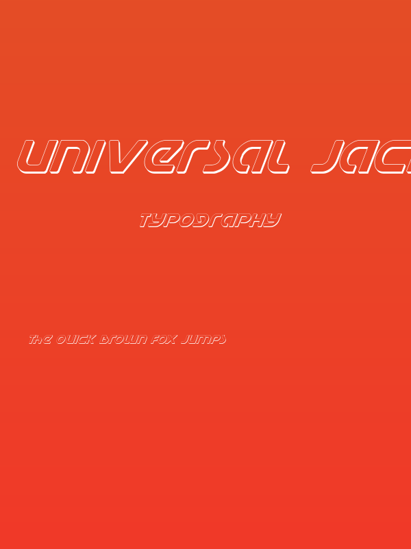 Universal Jack Shadow Italic Poster