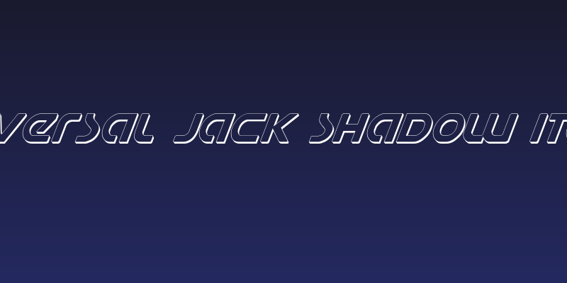 Universal Jack Shadow Italic Social Header