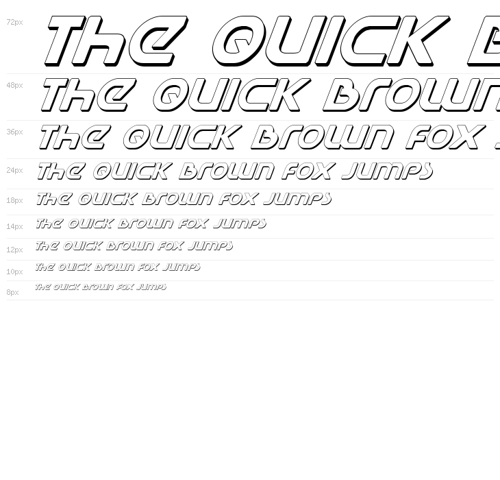 Universal Jack Shadow Italic Waterfall