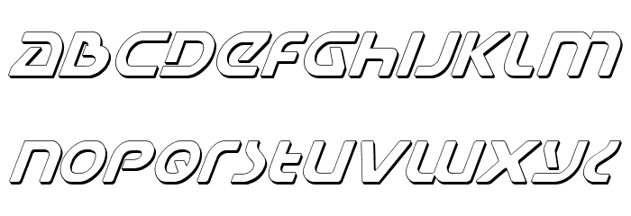 Universal Jack Shadow Italic フォント 小文字