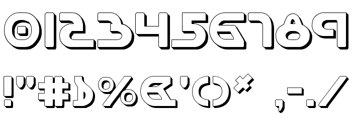 Universal Jack Shadow Font OTHER CHARS