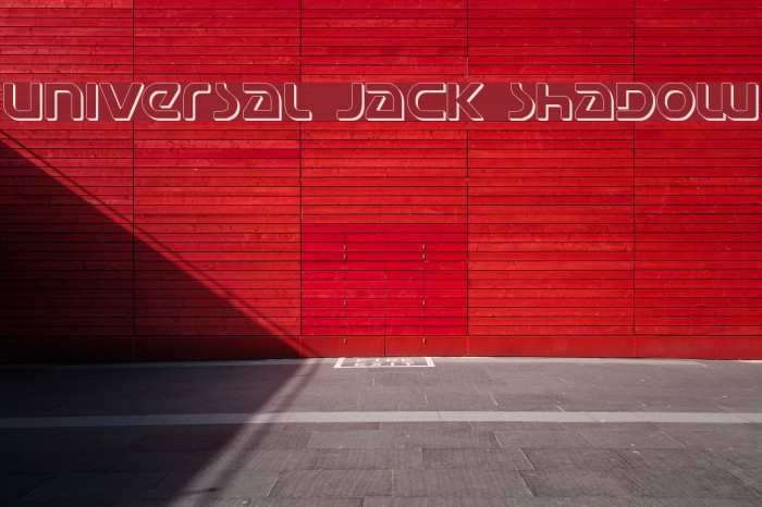 Universal Jack Shadow Font examples
